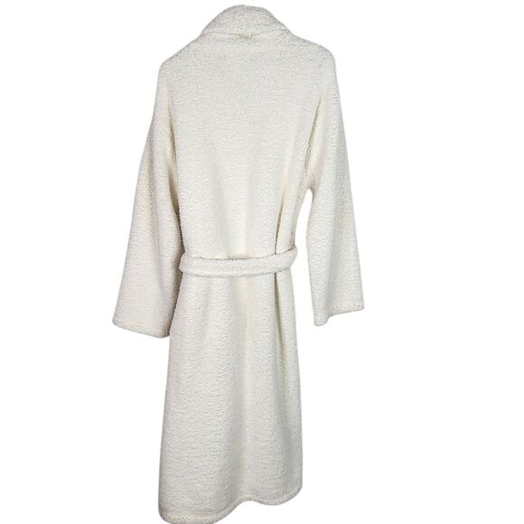 BAREFOOT DREAMS Robe Womens 2 White Cream CozyChic Adult Robe Long Length - Picture 2 of 8